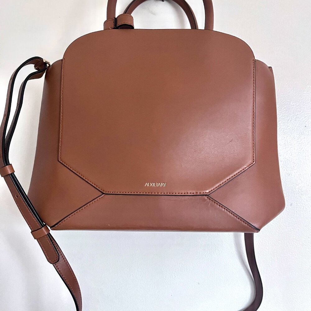 Auxiliary brown leather Bega Satchel bag